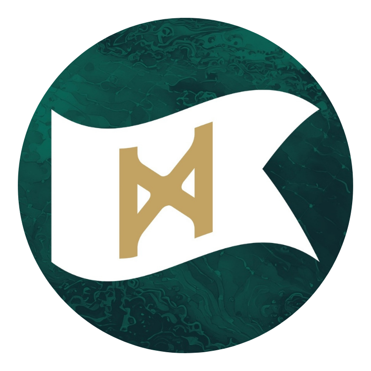 illustration d'un drapeau blanc avec un H et une croix au centre sur un fond vert marbré